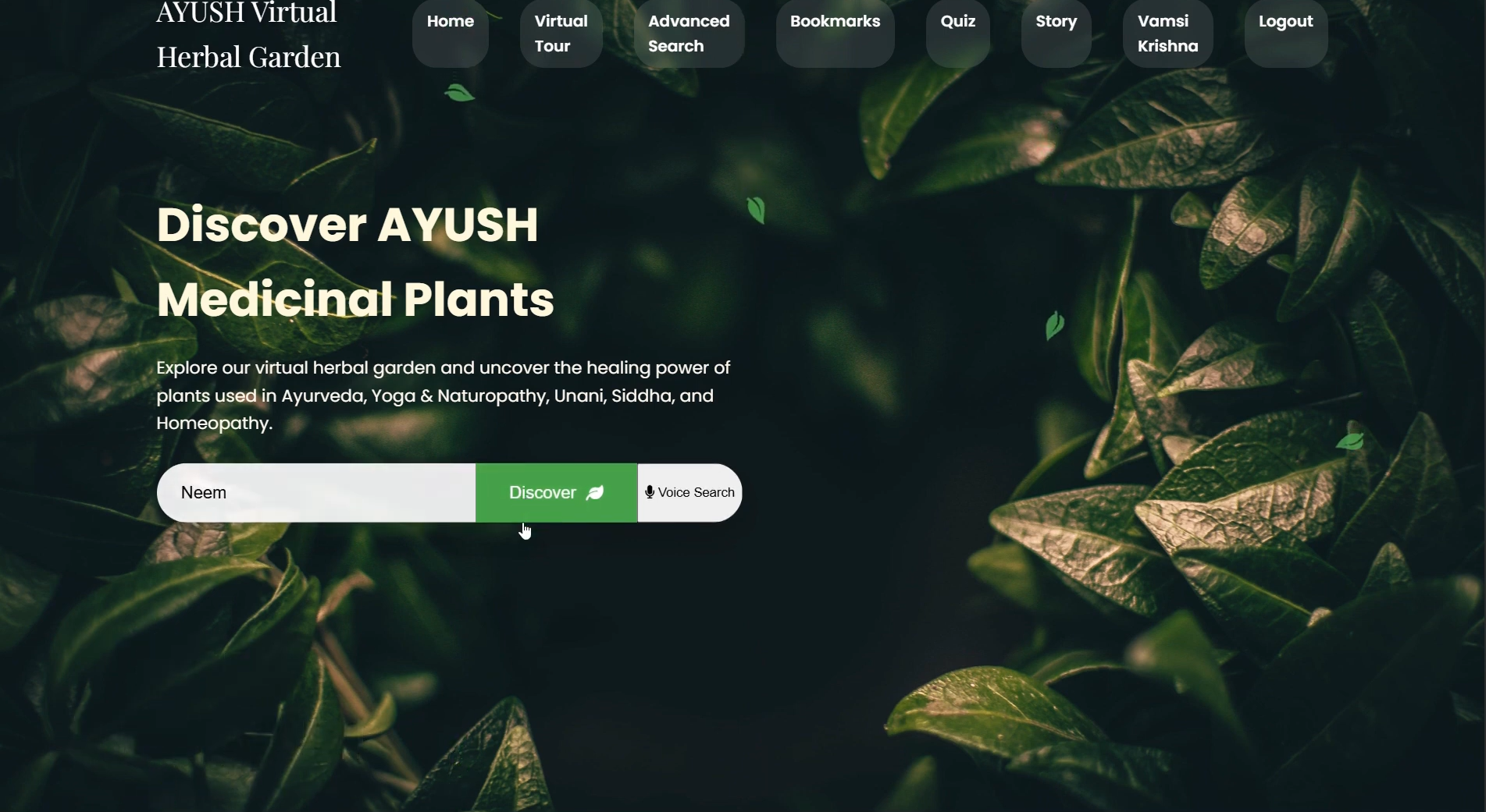 AYUSH Virtual Herbal Garden